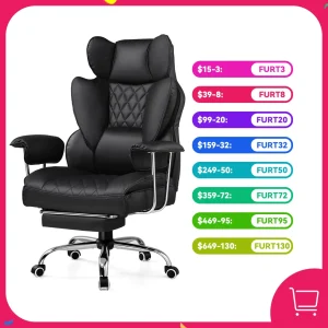 Big & Tall Gaming Chair with Footrest