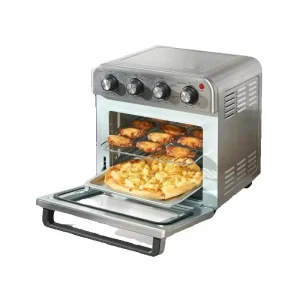 SucceBuy 18L 1700W Stainless Steel Air Fryer Toaster Oven with Grill