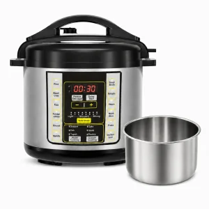 6 Qt 9-in-1 Electric Pressure Cooker with Stainless Steel